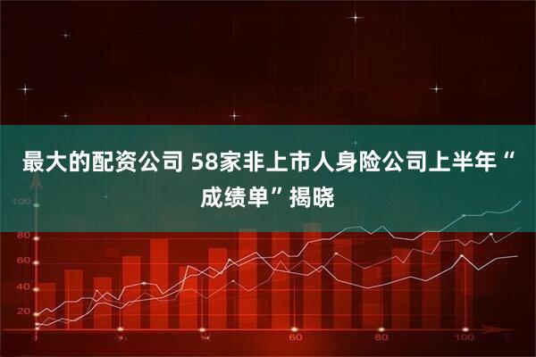 最大的配资公司 58家非上市人身险公司上半年“成绩单”揭晓